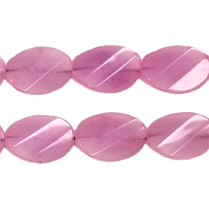 DYED JADE FACETED WAVE OVAL 13X18MM LAVENDER